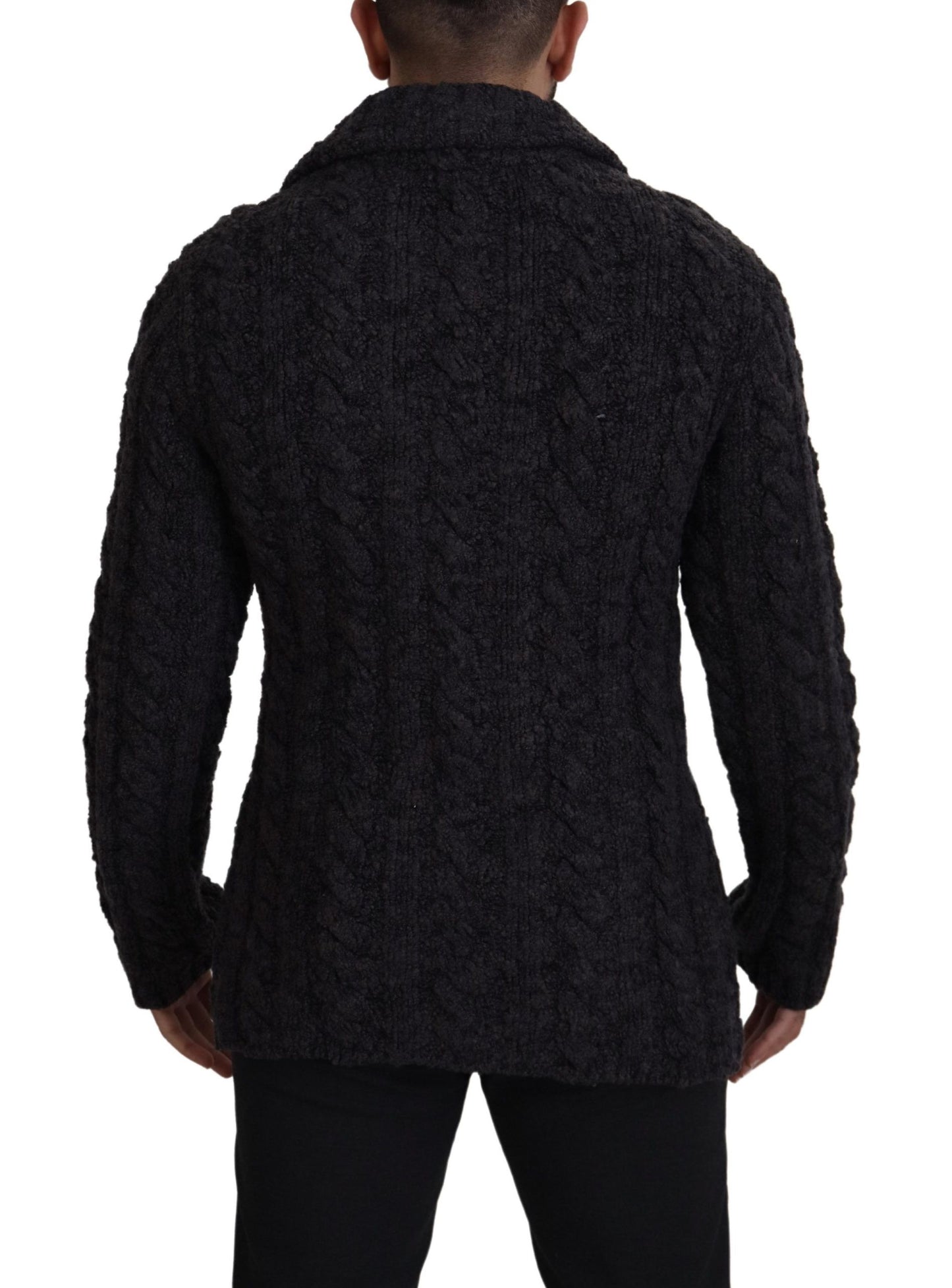 Dolce &amp; Gabbana élégant manteau croisé en laine et cachemire