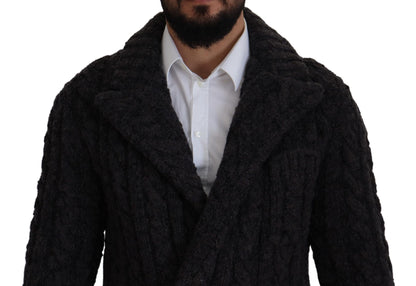Dolce &amp; Gabbana élégant manteau croisé en laine et cachemire