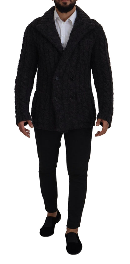 Dolce &amp; Gabbana élégant manteau croisé en laine et cachemire