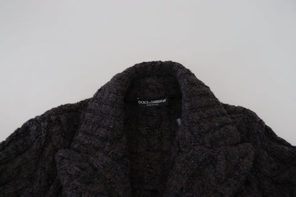 Dolce &amp; Gabbana élégant manteau croisé en laine et cachemire