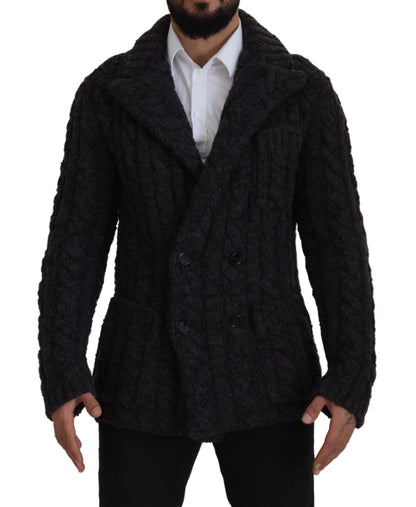 Dolce &amp; Gabbana élégant manteau croisé en laine et cachemire