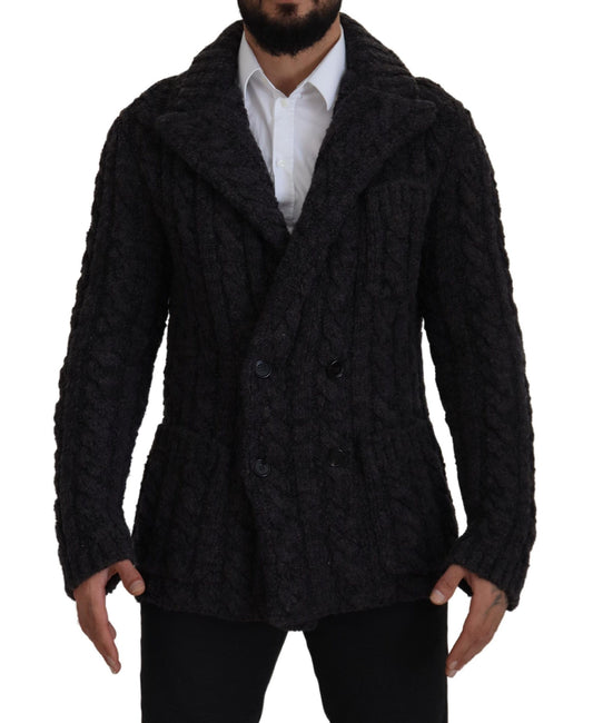 Dolce &amp; Gabbana élégant manteau croisé en laine et cachemire