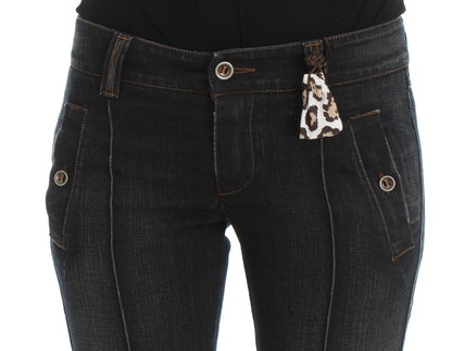 Ermanno Scervino Blue Wash Cotton Slim Fit Jeans