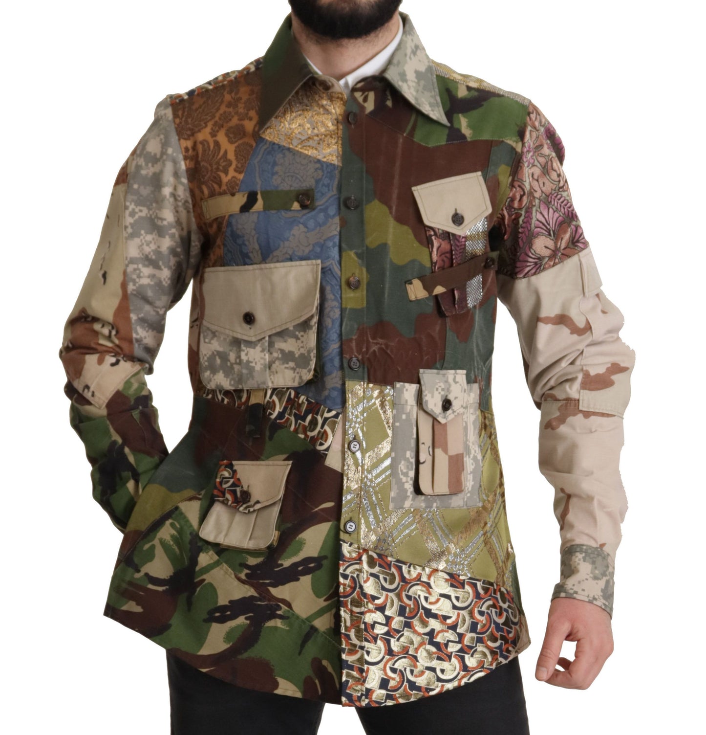 Chemise décontractée camouflage patchwork Dolce &amp; Gabbana