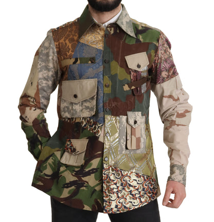 Chemise décontractée camouflage patchwork Dolce &amp; Gabbana