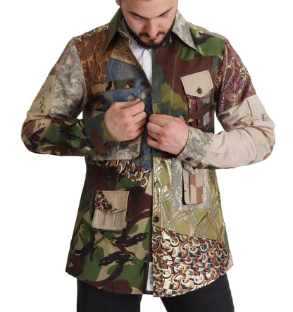 Chemise décontractée camouflage patchwork Dolce &amp; Gabbana