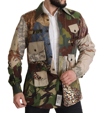 Chemise décontractée camouflage patchwork Dolce &amp; Gabbana