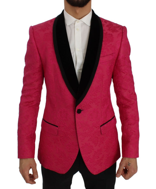 Blazer simple boutonnage en brocart floral Dolce &amp; Gabbana