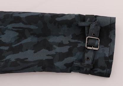 Trench-coat camouflage bleu Dolce &amp; Gabbana Élégance
