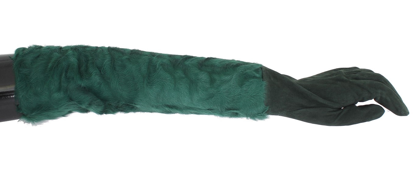 Gants élégants en cuir longueur coude Dolce &amp; Gabbana