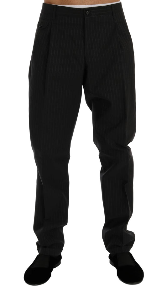 Pantalon habillé droit à rayures élégant Dolce &amp; Gabbana