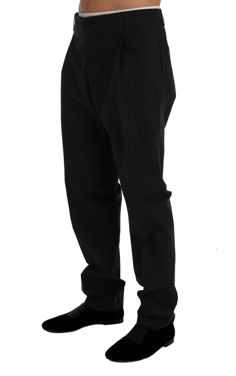 Pantalon habillé droit à rayures élégant Dolce &amp; Gabbana
