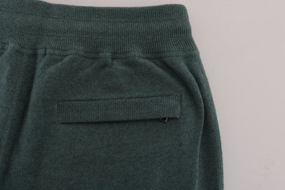 Pantalon de sport élégant en cachemire vert Dolce &amp; Gabbana