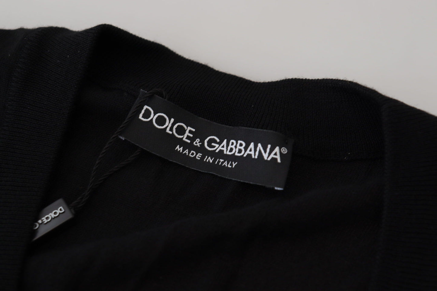 Dolce & Gabbana Black Wool Button Down Cardigan Sweater by Dolce & Gabbana