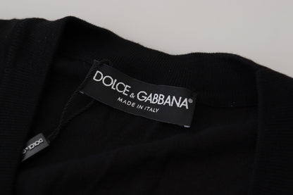 Dolce & Gabbana Black Wool Button Down Cardigan Sweater by Dolce & Gabbana