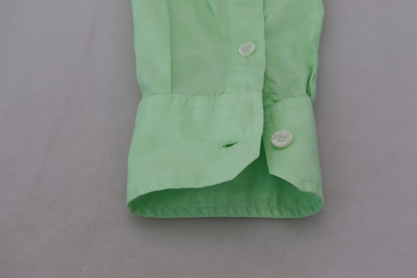 Dolce & Gabbana Mint Green Long Sleeves Button Down Shirt by Dolce & Gabbana