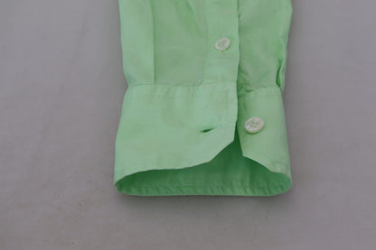 Dolce & Gabbana Mint Green Long Sleeves Button Down Shirt by Dolce & Gabbana