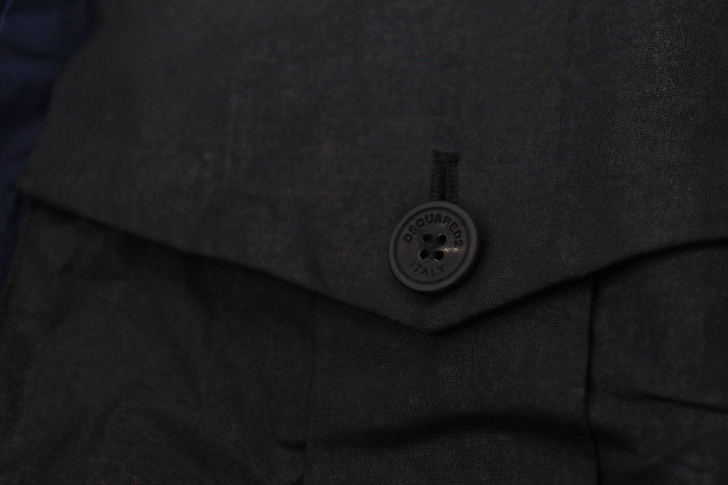 Dsquared² Dark Blue Cotton Collared Long Sleeves Casual Shirt by Dsquared²