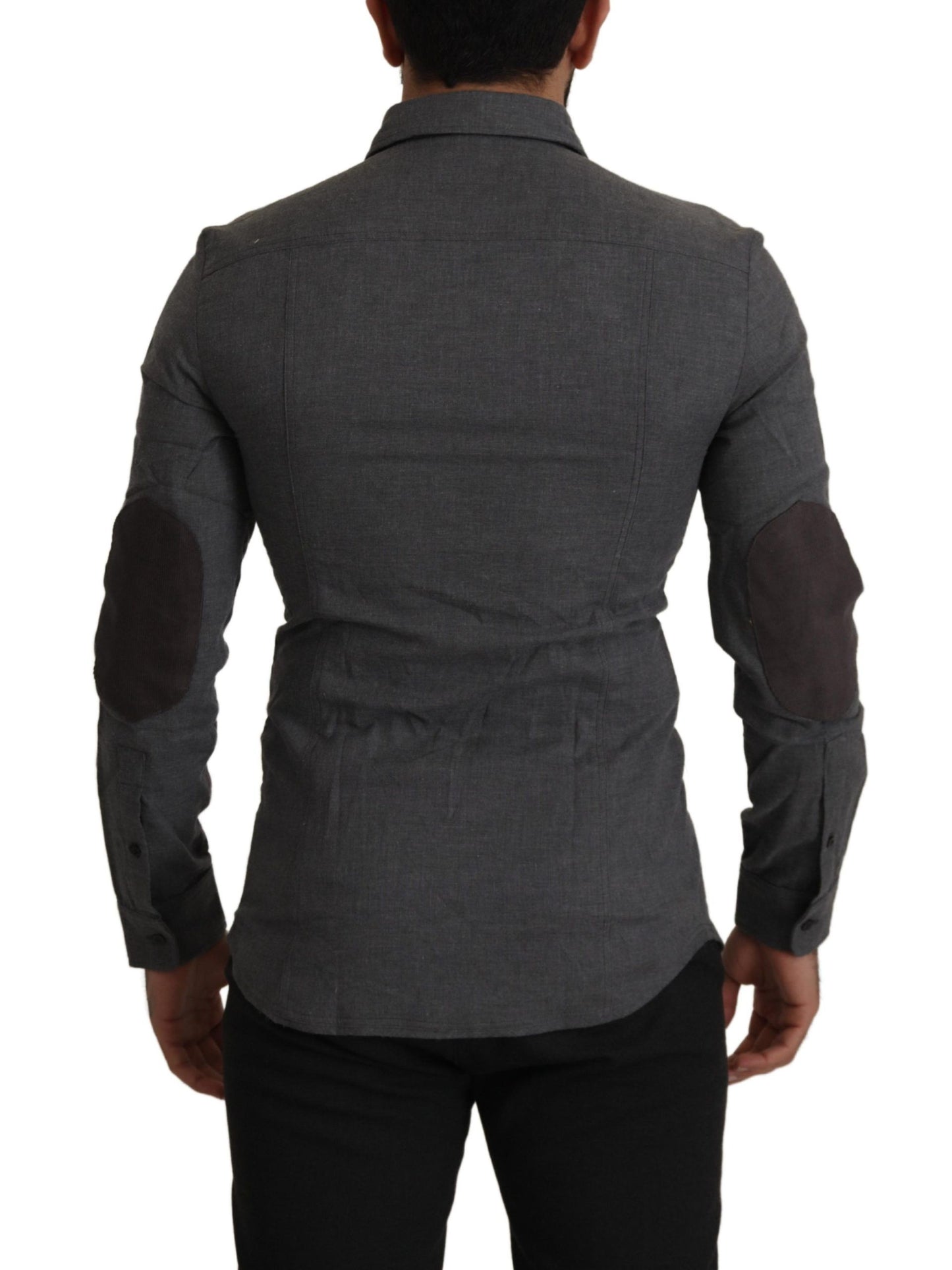 Costume National Dark Gray Cotton Casual Mens Shirt by Costume National