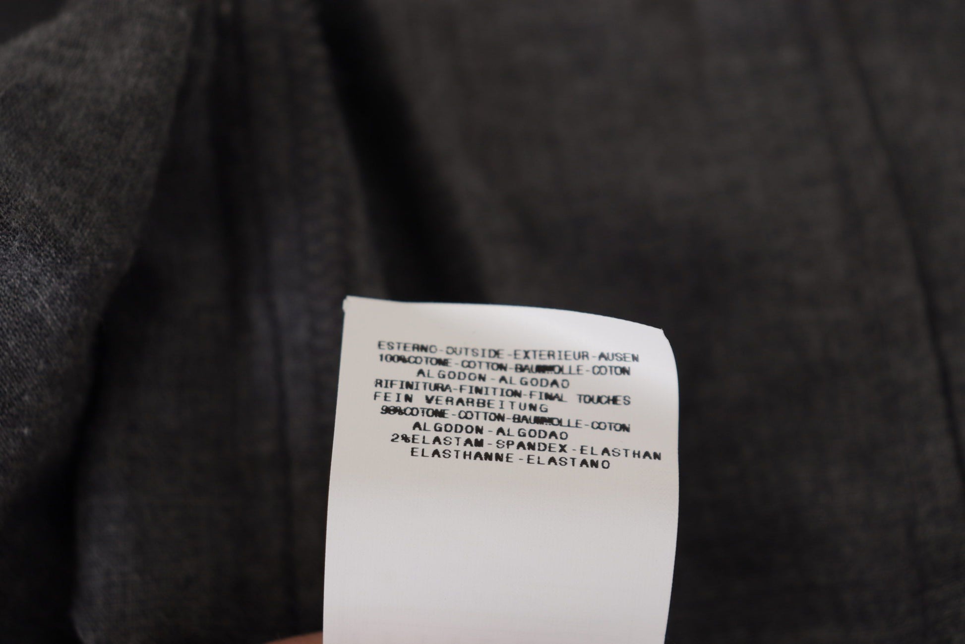 Costume National Dark Gray Cotton Casual Mens Shirt by Costume National