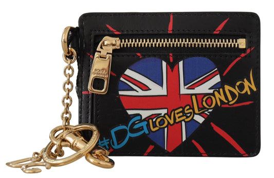 Portefeuille élégant en cuir Dolce &amp; Gabbana avec porte-clés
