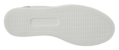 Baskets basses Dolce &amp; Gabbana Chic en cuir blanc et rose