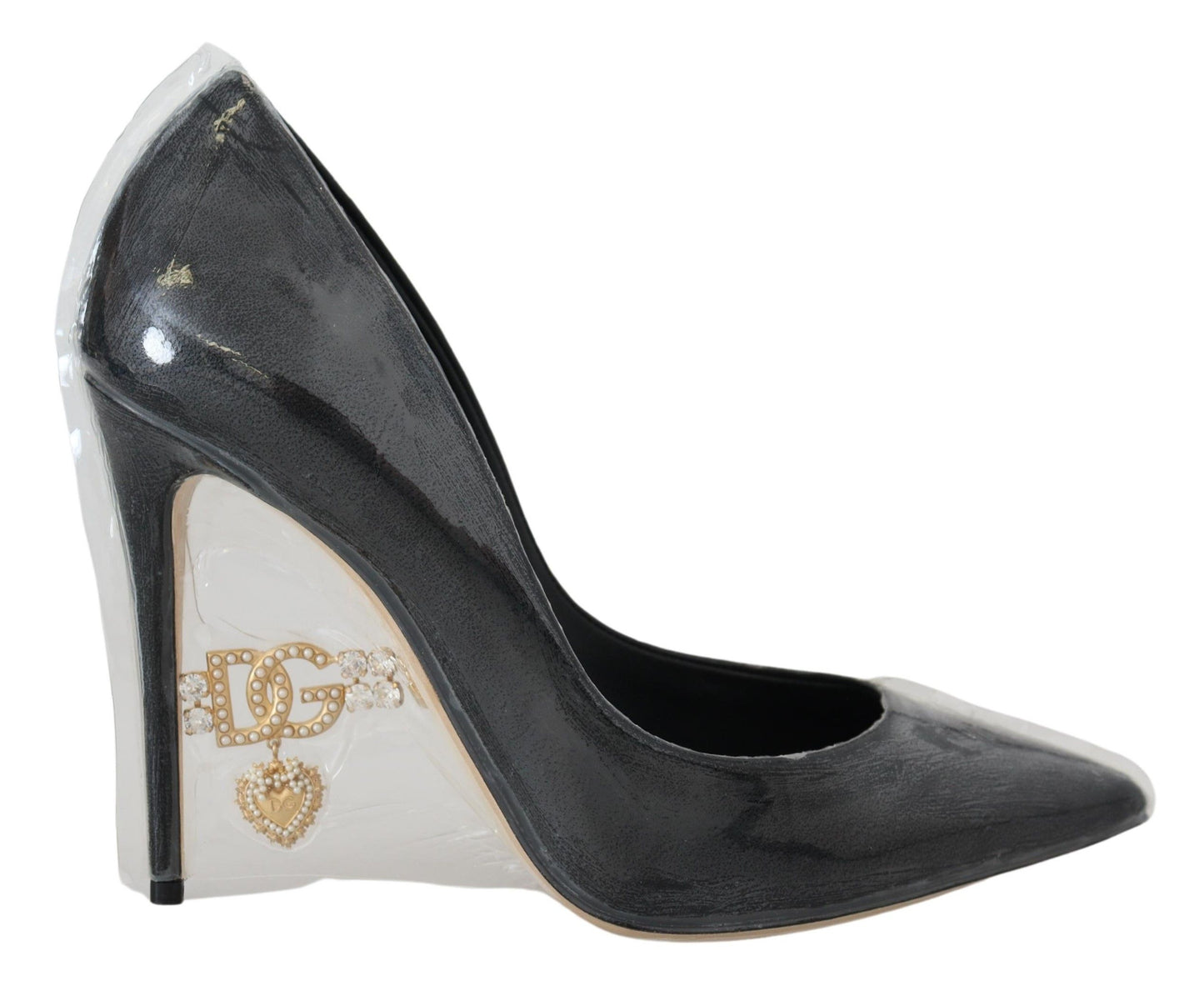 Escarpins élégants à talons noirs et dorés Dolce &amp; Gabbana