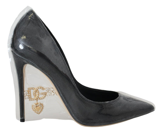 Escarpins élégants à talons noirs et dorés Dolce &amp; Gabbana