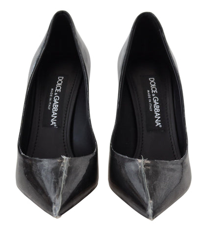 Escarpins élégants à talons noirs et dorés Dolce &amp; Gabbana