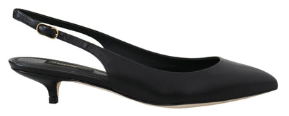 Dolce &amp; Gabbana - Escarpins élégants à bride arrière en cuir noir