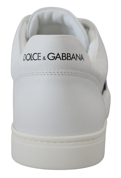 Baskets élégantes en cuir blanc pour homme Dolce &amp; Gabbana