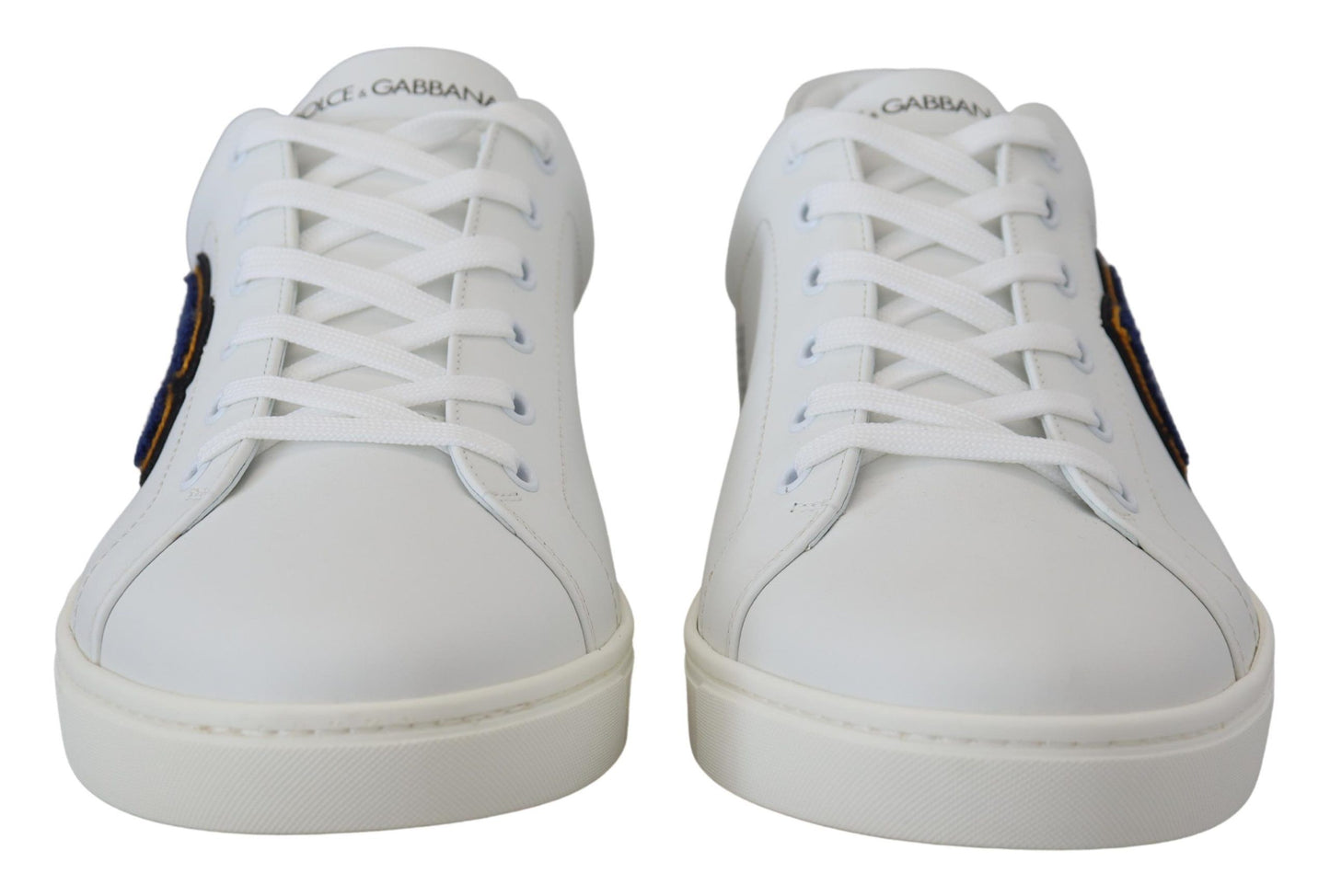 Baskets élégantes en cuir blanc pour homme Dolce &amp; Gabbana