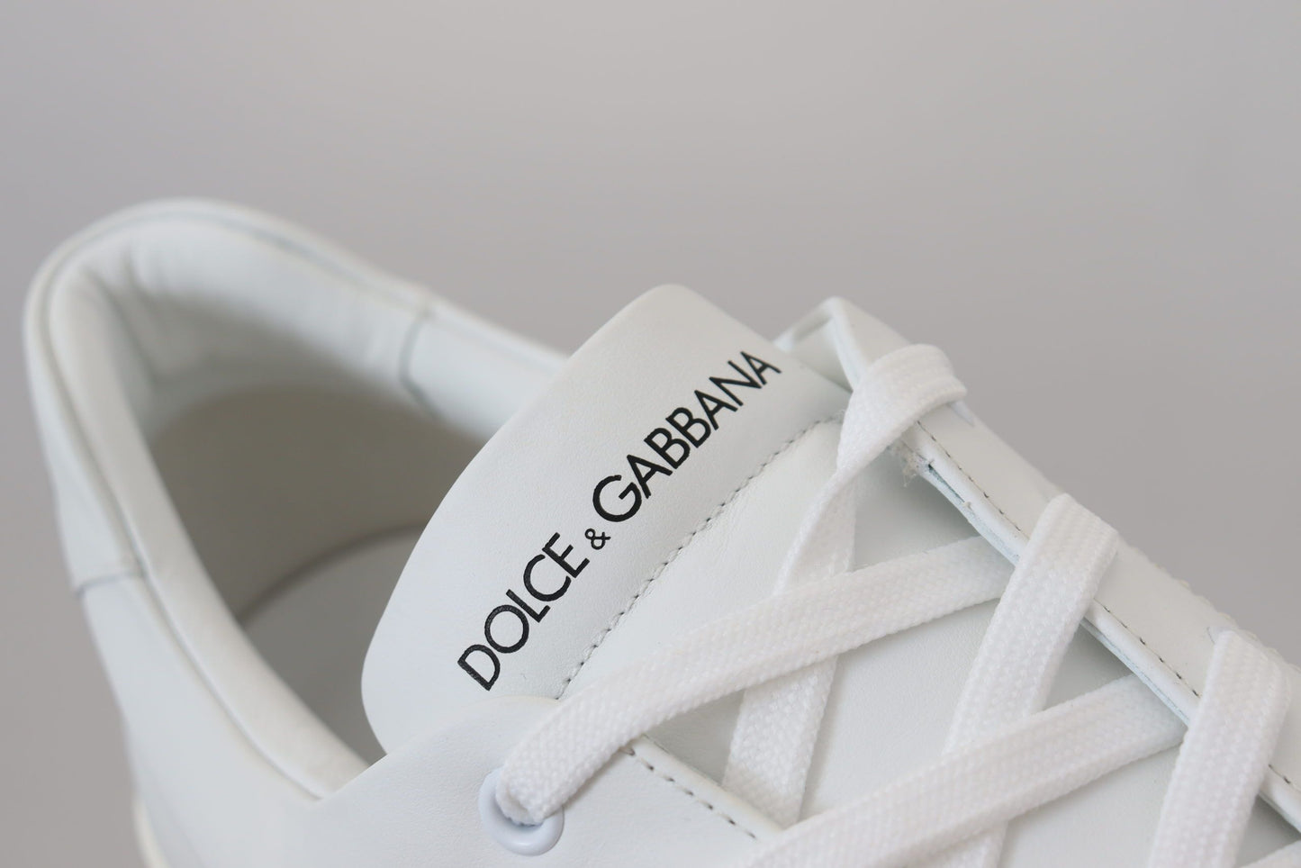 Baskets élégantes en cuir blanc pour homme Dolce &amp; Gabbana