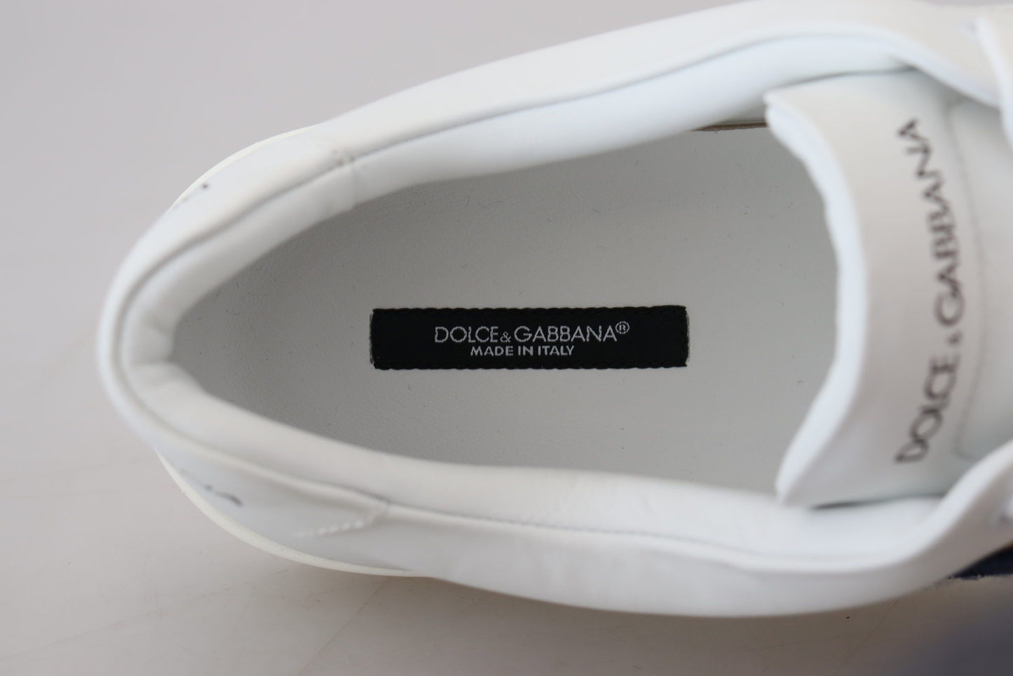Baskets élégantes en cuir blanc pour homme Dolce &amp; Gabbana