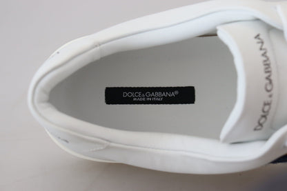 Baskets élégantes en cuir blanc pour homme Dolce &amp; Gabbana