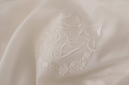 Dolce &amp; Gabbana Haut en soie élégant avec logo brodé