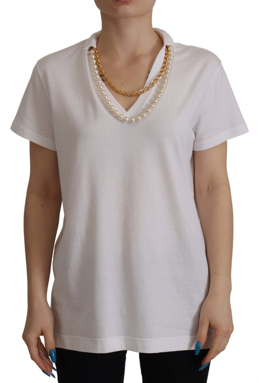 Dolce &amp; Gabbana Superbe t-shirt à col en V orné du logo