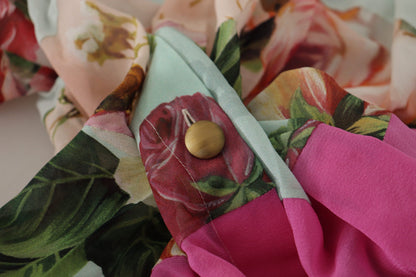 Chemisier élégant en soie à patchwork floral Dolce &amp; Gabbana