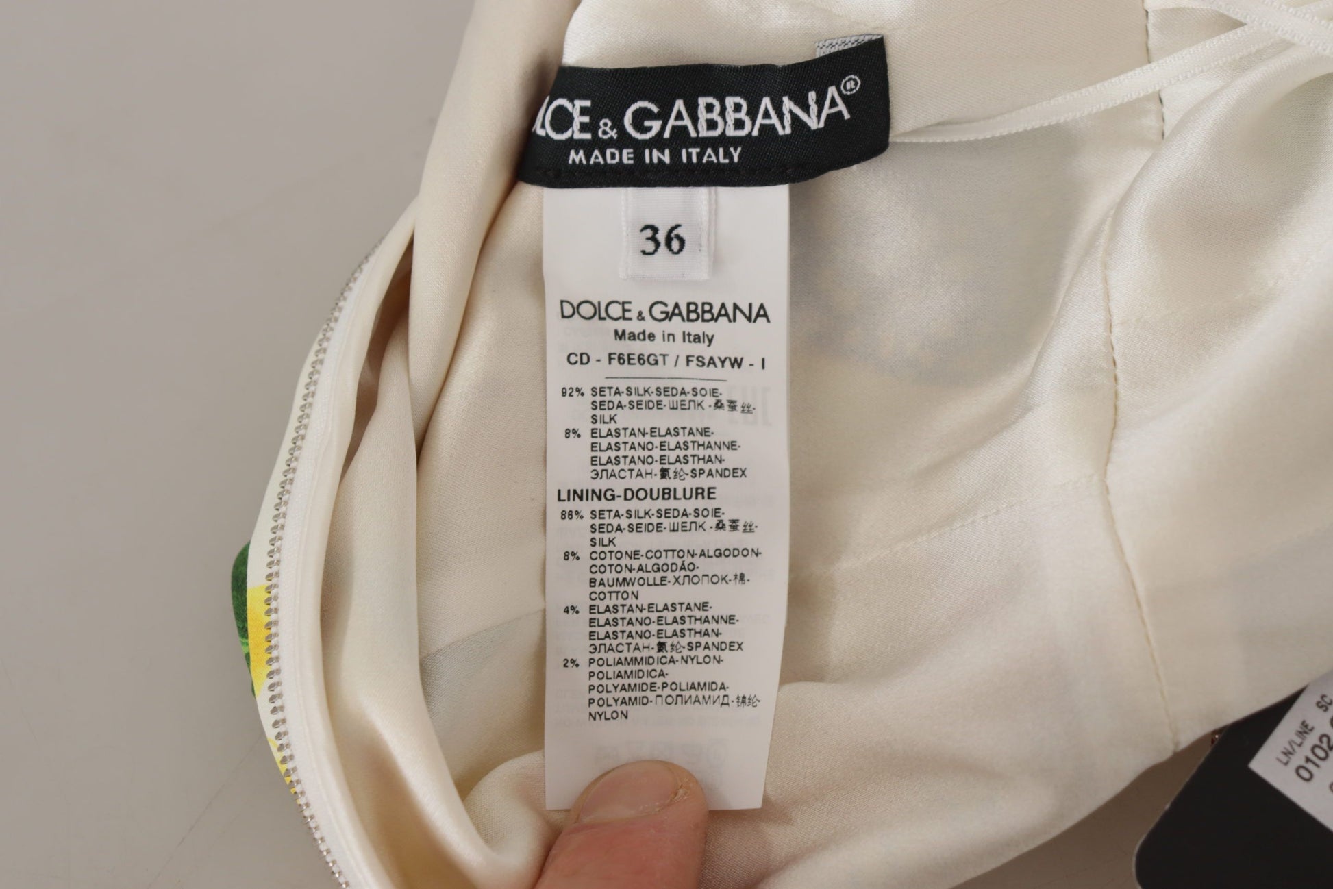 Dolce & Gabbana White Sunflower Print Sheath Midi Silk by Dolce & Gabbana