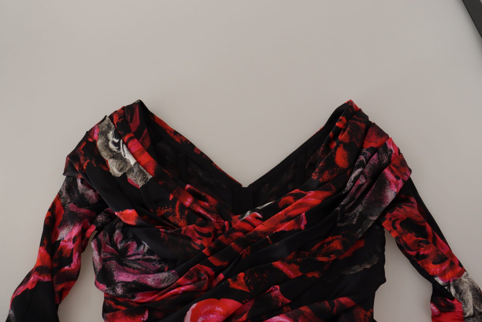Dolce & Gabbana Black Floral Roses A-Line Sheath Gown Dress by Dolce & Gabbana