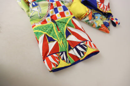 Dolce & Gabbana Multicolor Printed Snow Trouser Pants by Dolce & Gabbana