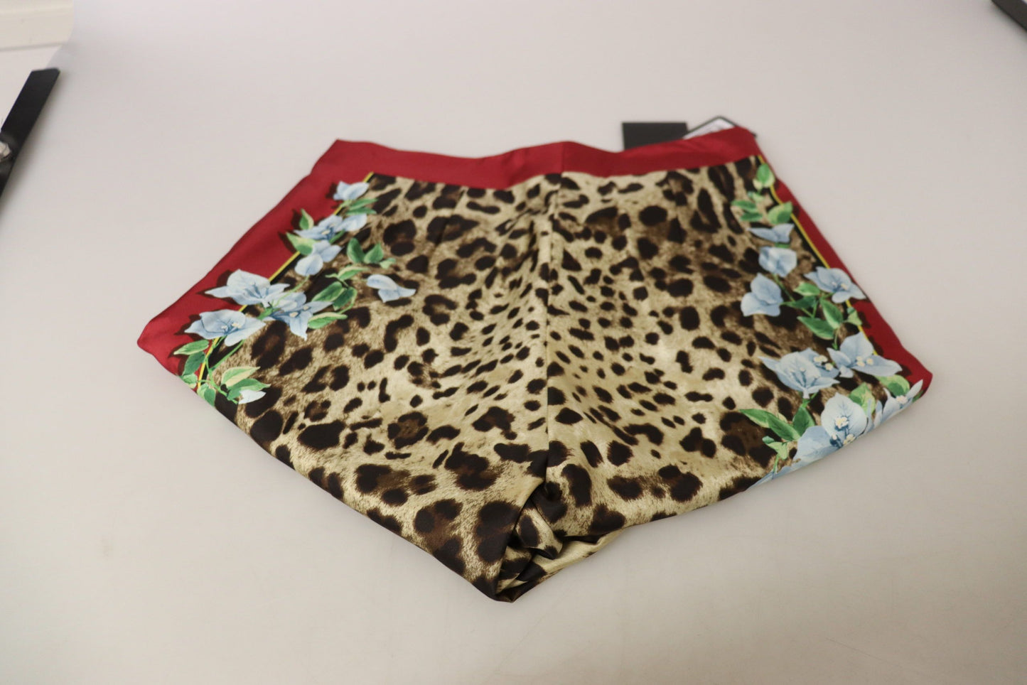Dolce & Gabbana Multicolor Leopard Flora Printed Mid Waist Trouser Pants by Dolce & Gabbana