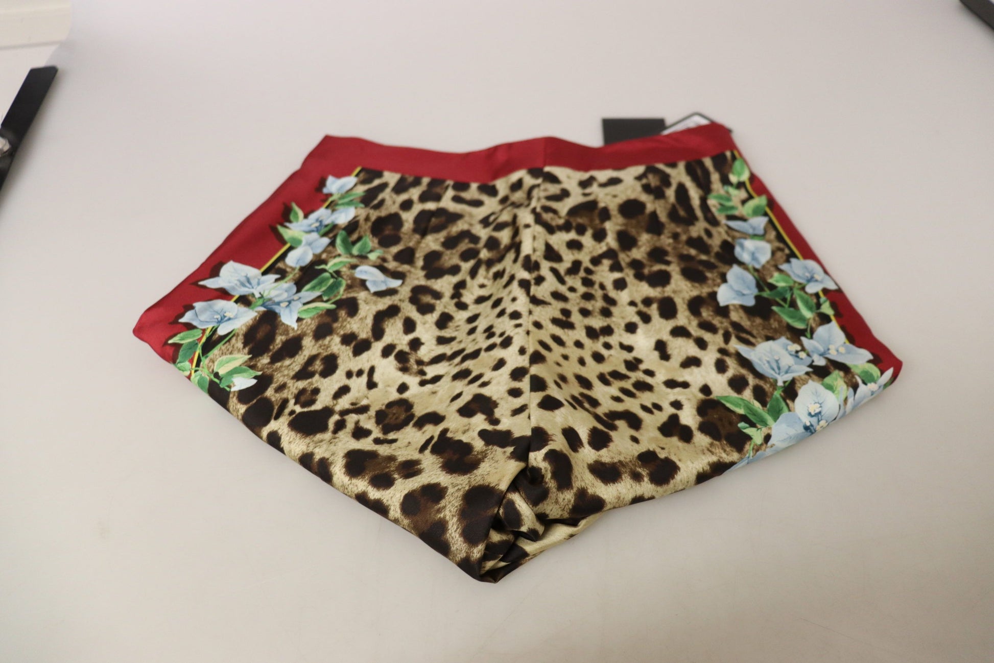 Dolce & Gabbana Multicolor Leopard Flora Printed Mid Waist Trouser Pants by Dolce & Gabbana