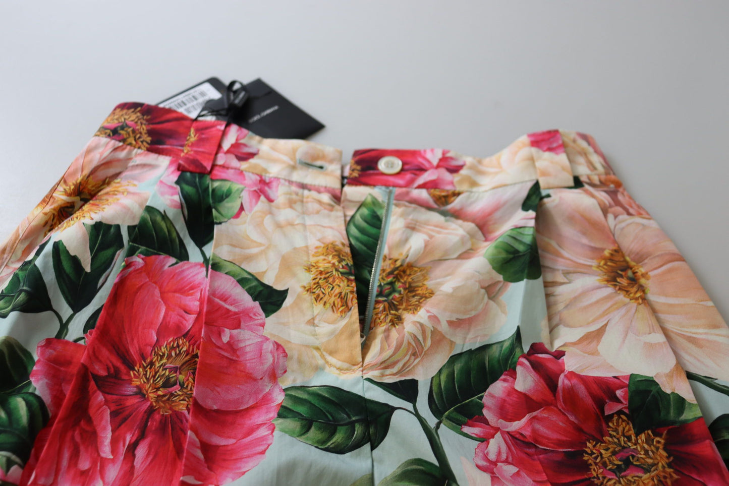 Dolce & Gabbana Multicolor Flora Printed High Waist Cropped Trouser Pants by Dolce & Gabbana