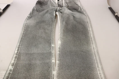 Dolce & Gabbana Grey Washed High Waist Denim Pants Cotton Jeans by Dolce & Gabbana