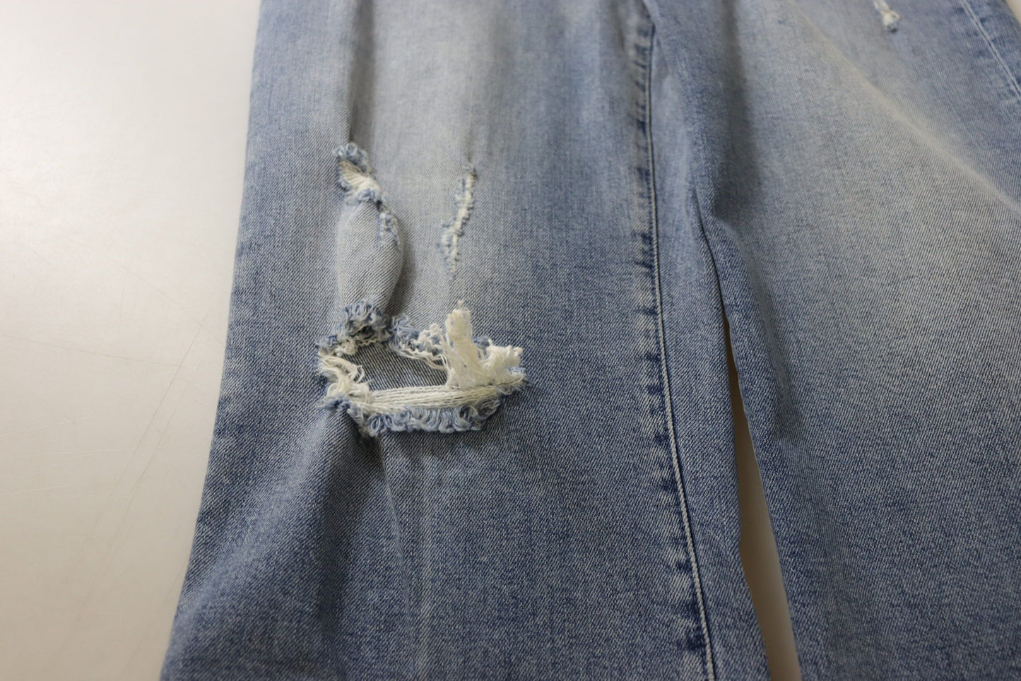 Dolce & Gabbana Blue Washed High Waist Cropped Denim Jeans by Dolce & Gabbana