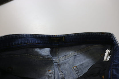 Dolce & Gabbana Blue Washed Cotton Skinny Low Waist Denim Jeans by Dolce & Gabbana
