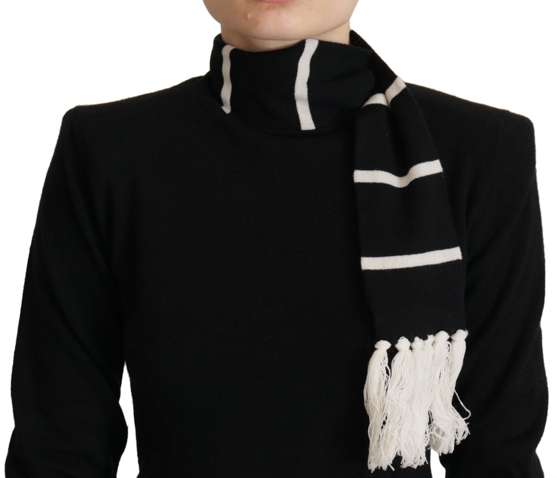 Dolce & Gabbana Black Cashmere Turtleneck Pullover Sweater by Dolce & Gabbana