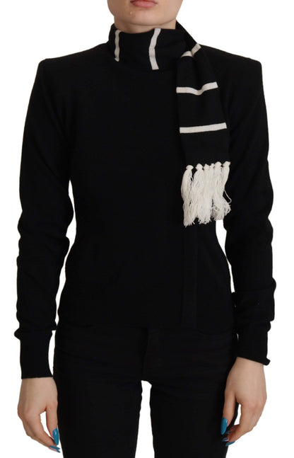 Dolce & Gabbana Black Cashmere Turtleneck Pullover Sweater by Dolce & Gabbana