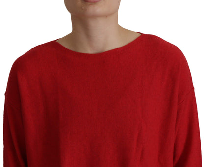 Dolce & Gabbana Red Wool Knit Round Neck Pullover Sweater by Dolce & Gabbana